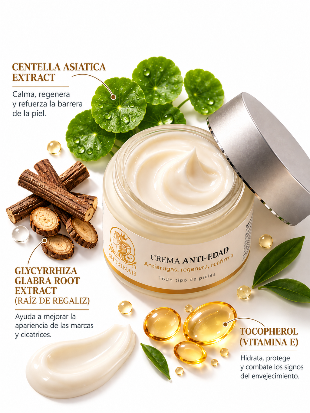 SHEKINAH · Crema Reafirmante Anti-Edad