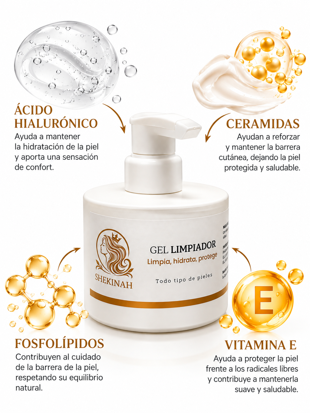 SHEKINAH · Gel Limpiador Facial