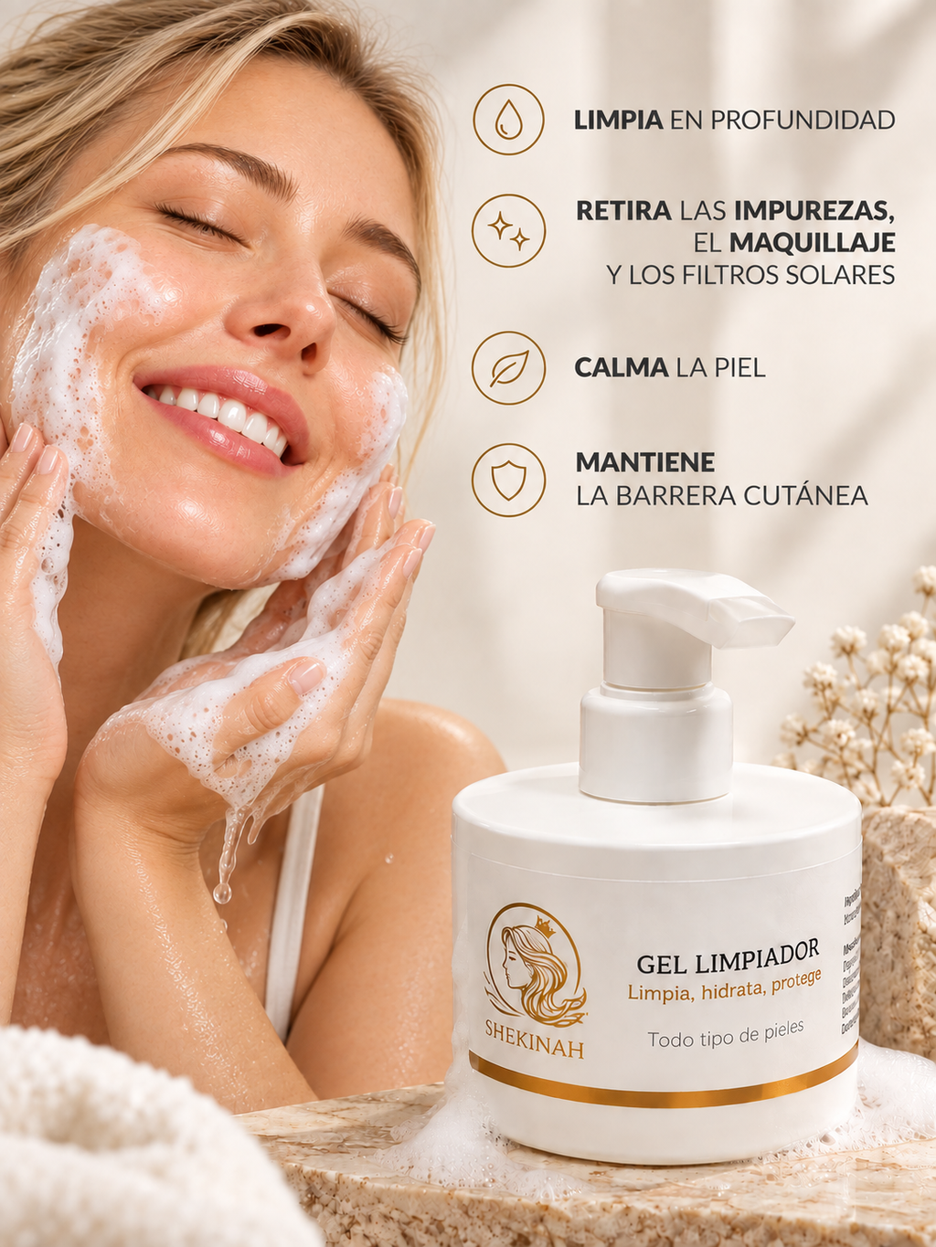 SHEKINAH · Gel Limpiador Facial